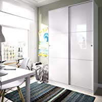 HOMEKIT Armario 2 Puertas correderas- Blanco Brillo- 120x204x50cm